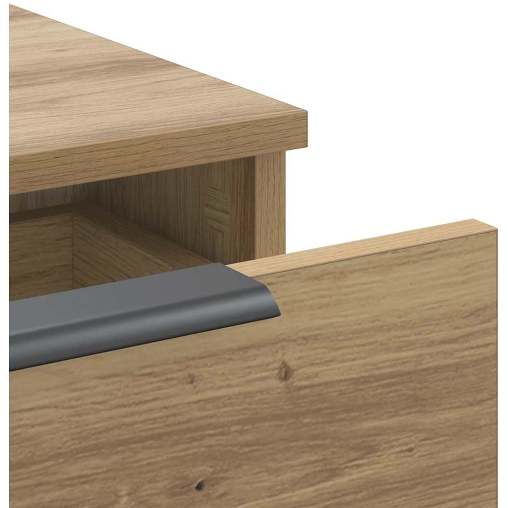 vidaXL 2 Drawer Artisan Oak Wall Mounted Cabinet Image 8