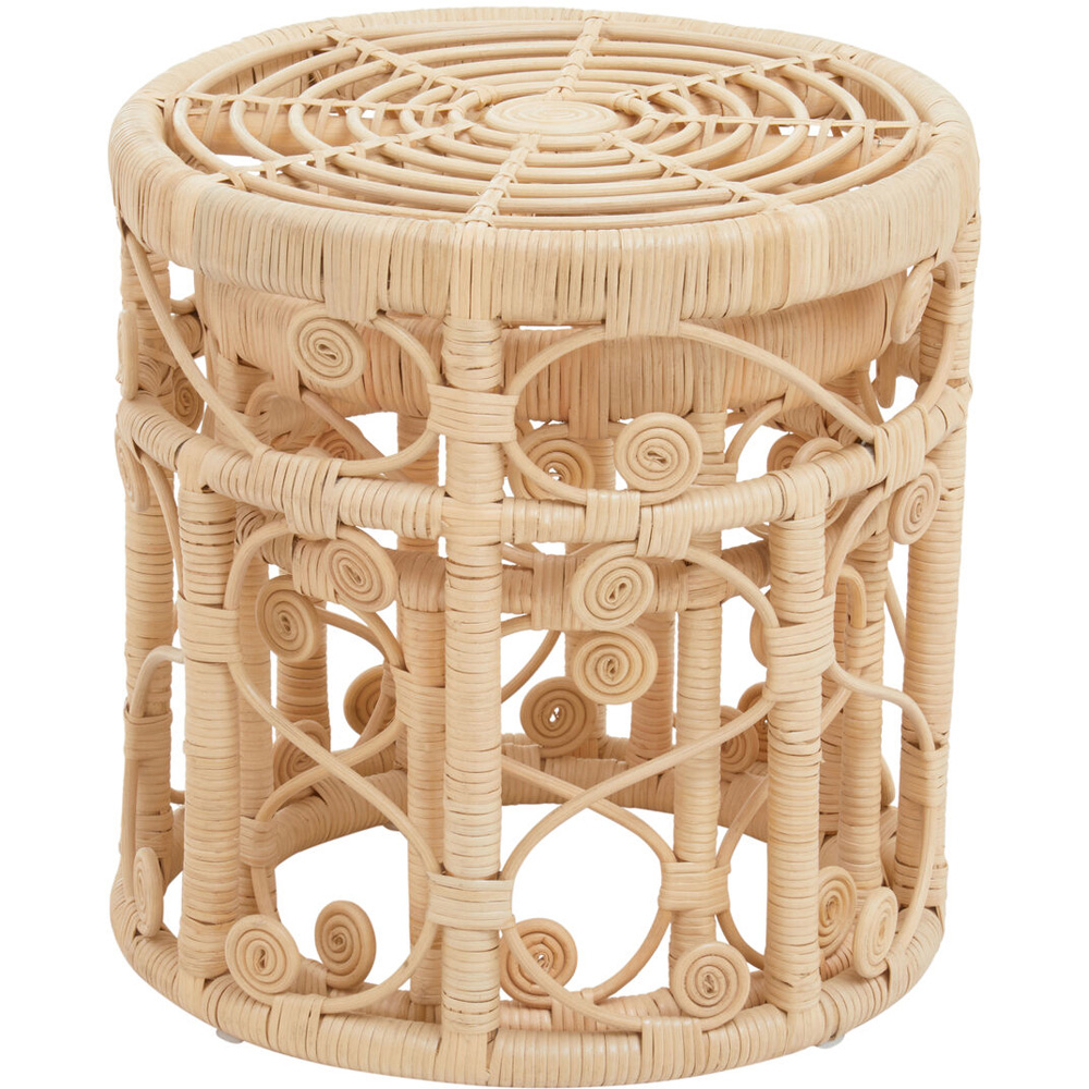 Premier Housewares Mataram Natural Rattan Side Table Set of 2 Image 2