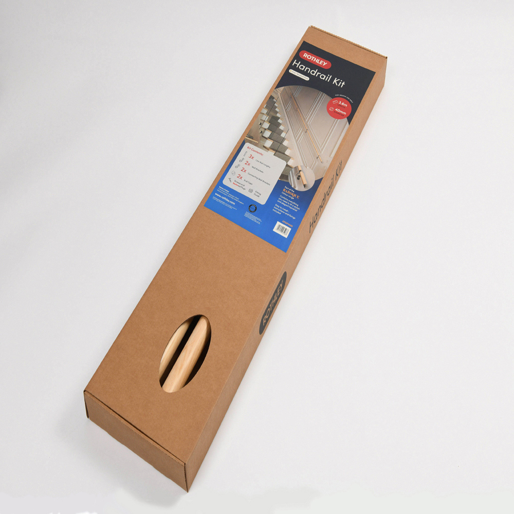 Rothley Pine Wood Stair Handrail Kit 3.6m Image 3