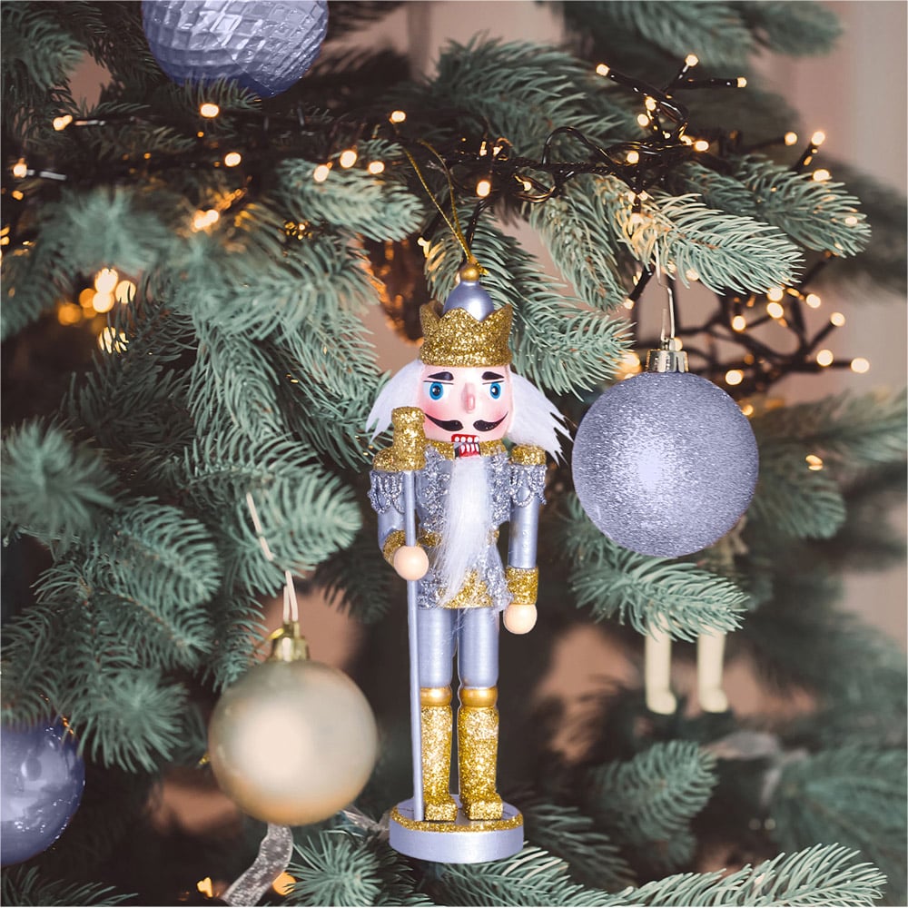St Helens Gold and Silver Nutcracker with Crown Image 2