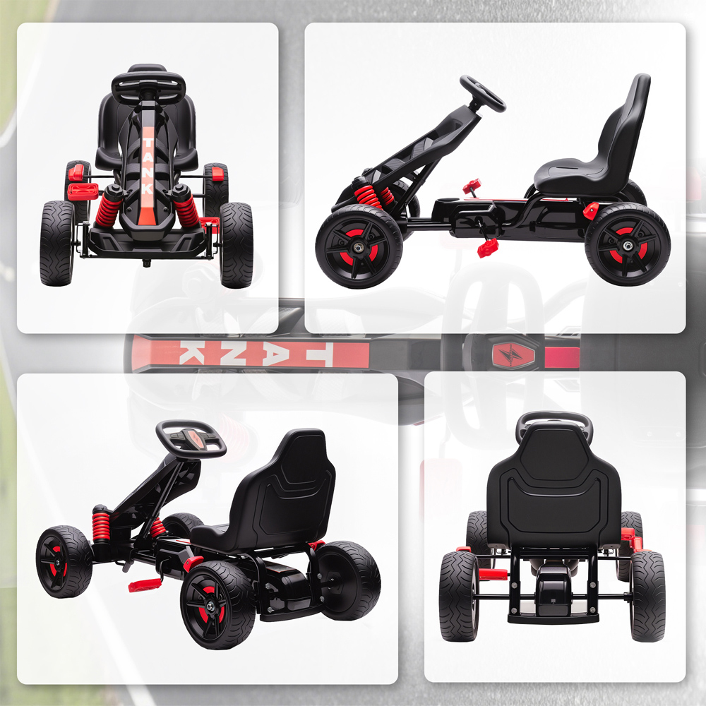 Tommy Toys Kids Pedal Go Kart with Automatic Clutch Red Image 3
