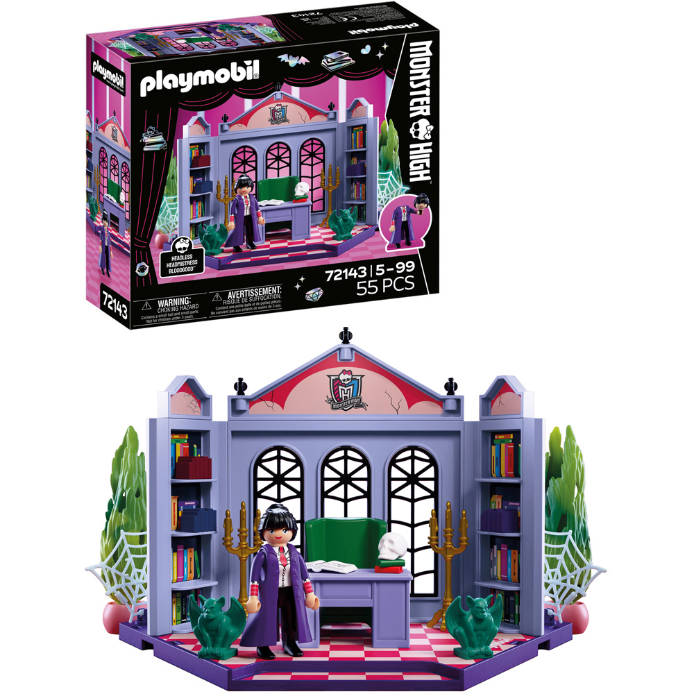 Playmobil Monster High Headless Headmistress Bloodgood’s Office Play Set 55 Piece Image 3
