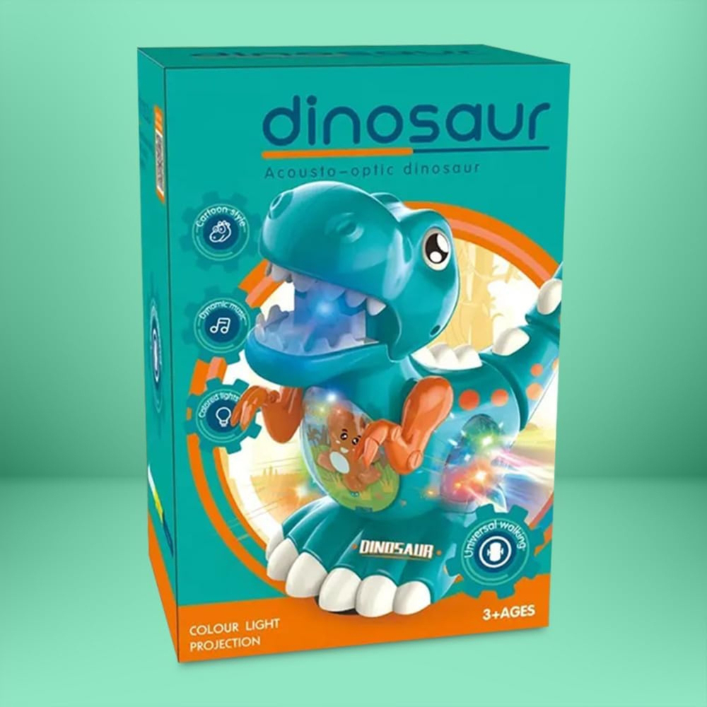 Alivio Kids Blue Crawling Walking Dinosaur Baby Toy with Musical Lights Image 3