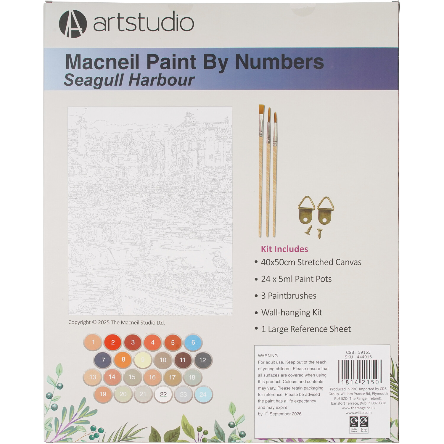 MacNeil Paint By Numbers Seagull Harbour Kit Image 2