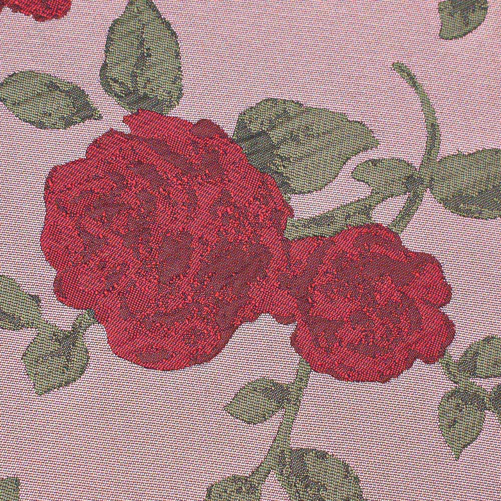 Living and Home Red and Pink Floral Polyester Ruffle Edge Chair Cushion 43.5 x 43.5cm Image 4