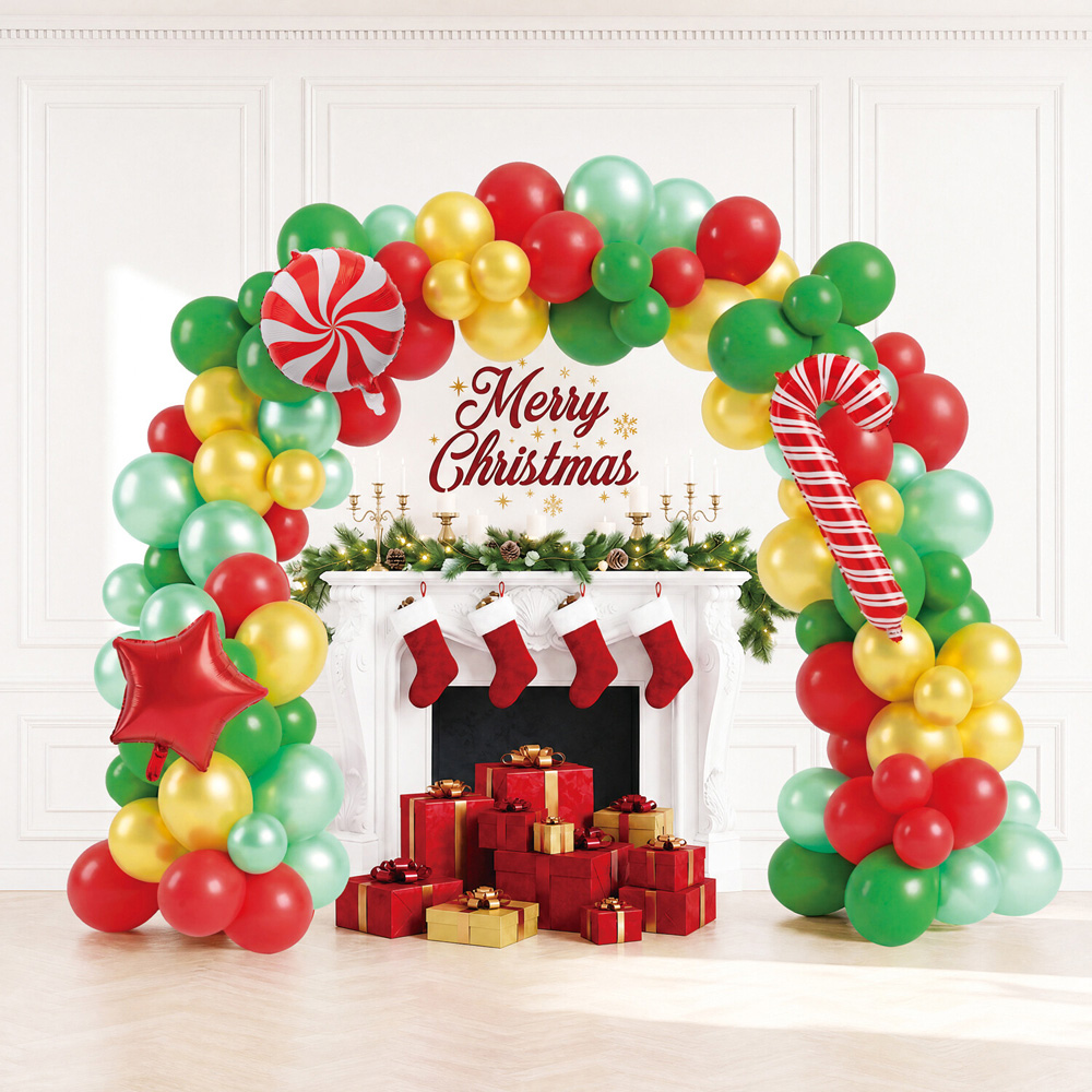 Christmas Candy Cane Balloon Arch Kit Image 7