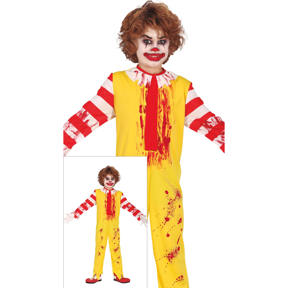 Fiestas Guirca Burger Clown Costume 5 to 6 Years Image 2