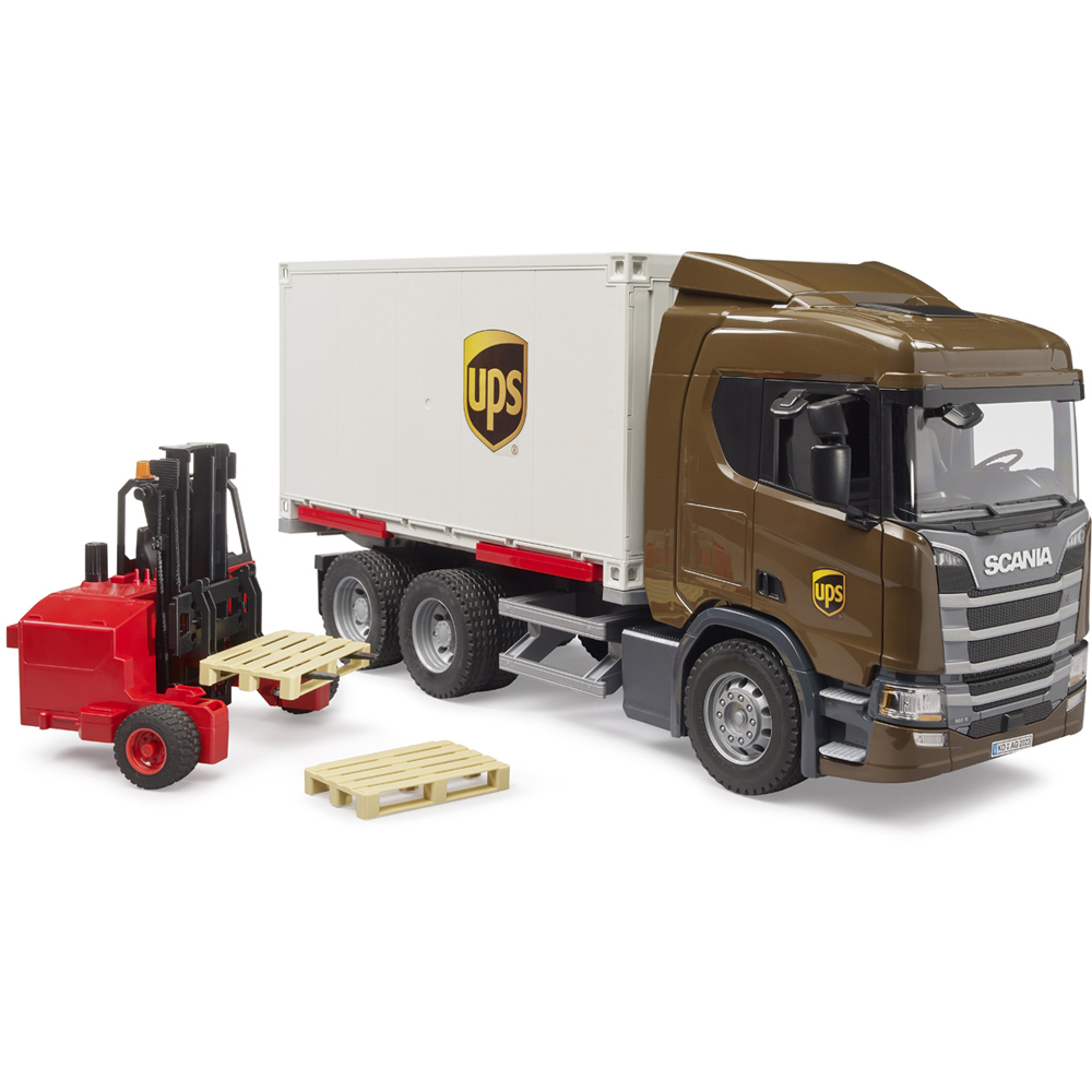 Bruder Scania Super 560R UPS Logistic Truck with Forklift Image 2
