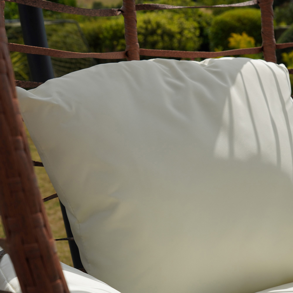 Artemis Home Appleford Single Cream Hanging Egg Pod Chair Image 4