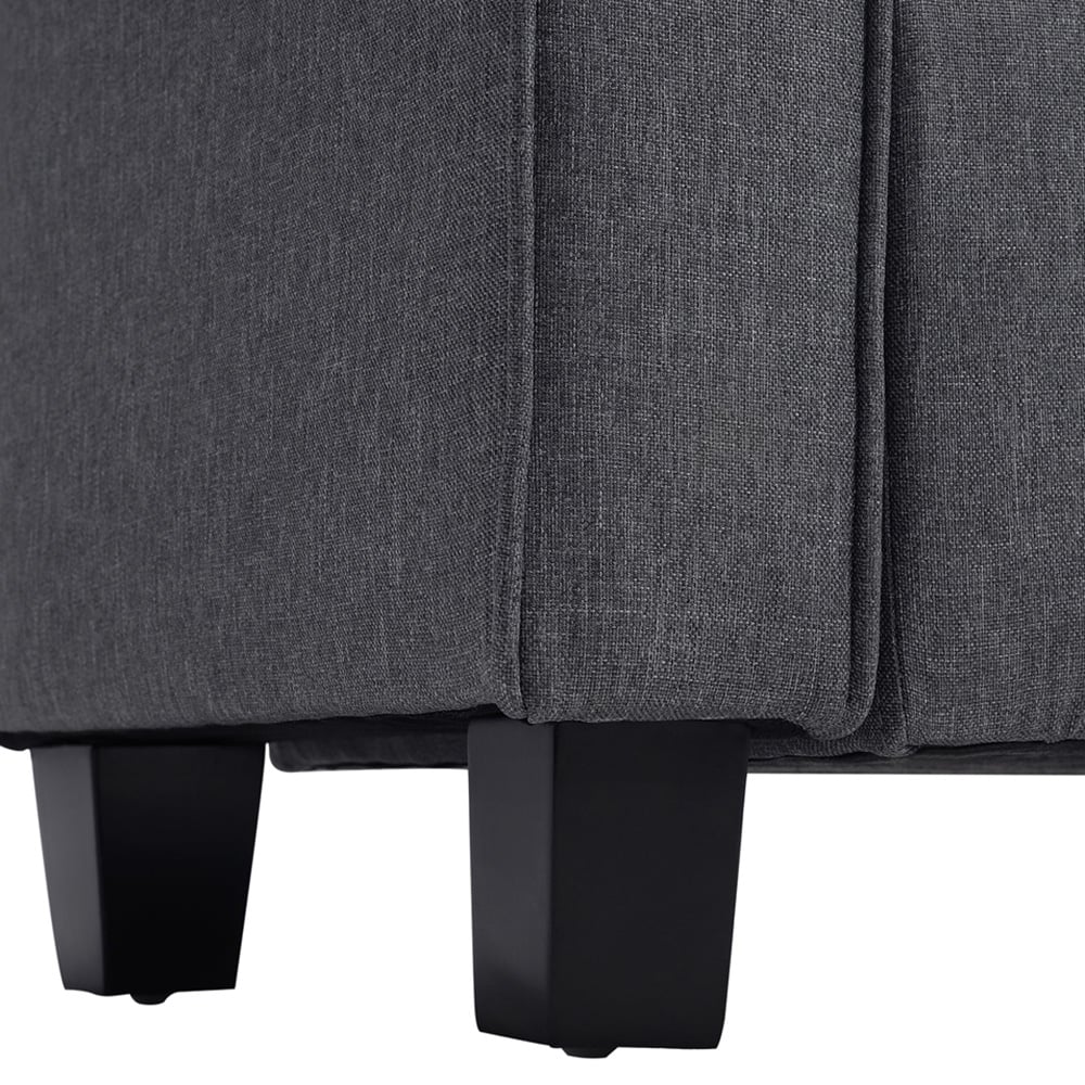 Living and Home Grey Storage Ottoman Bench Image 6