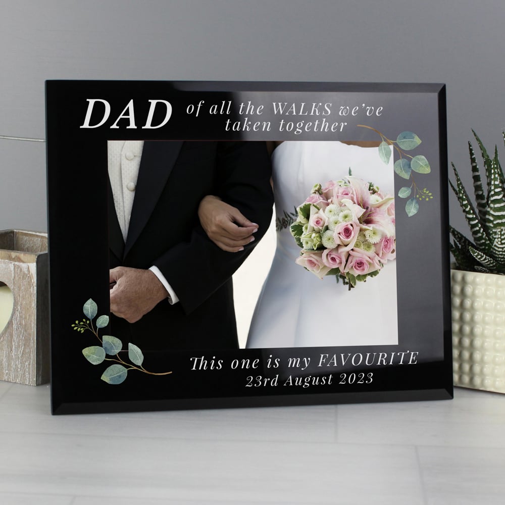 Personalised Memento Personalised of All The Walks Glass Wedding Frame 5 x 7 inch Image 2