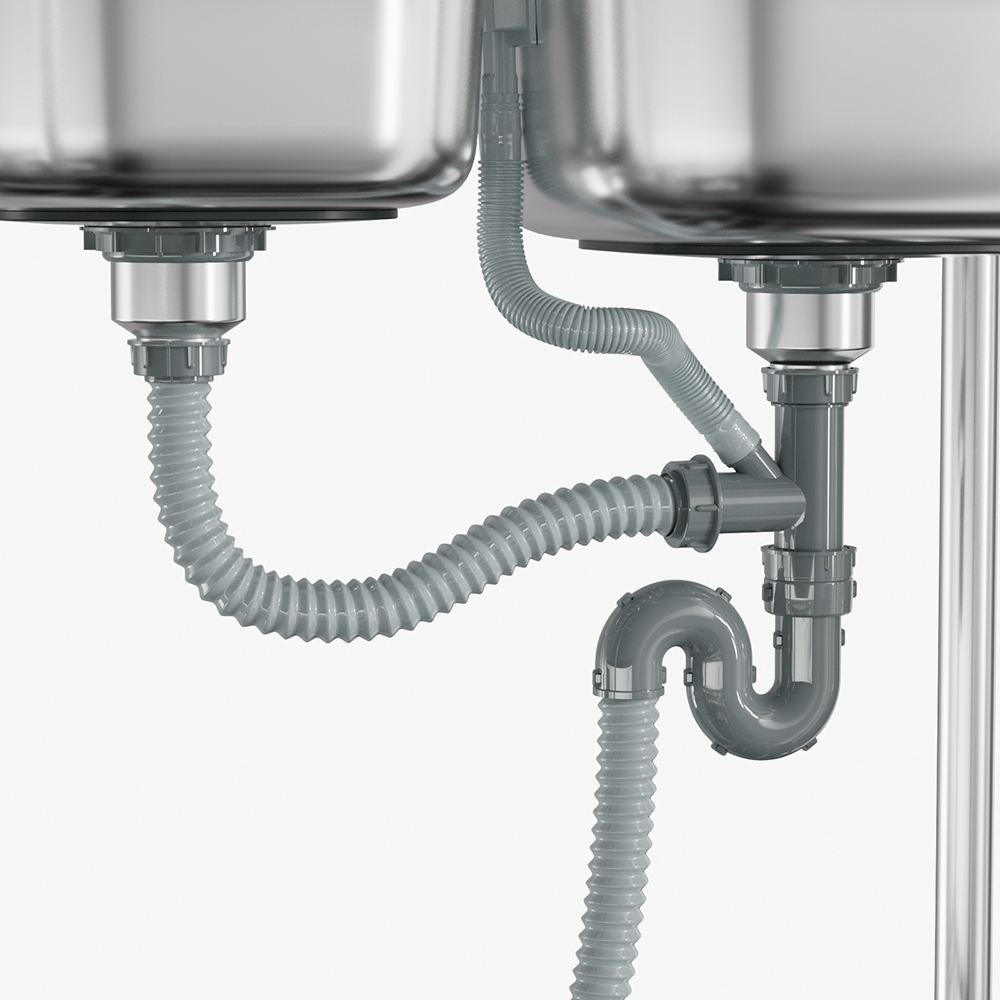 Living and Home Double Trough 201 Stainless Steel Sink Image 6