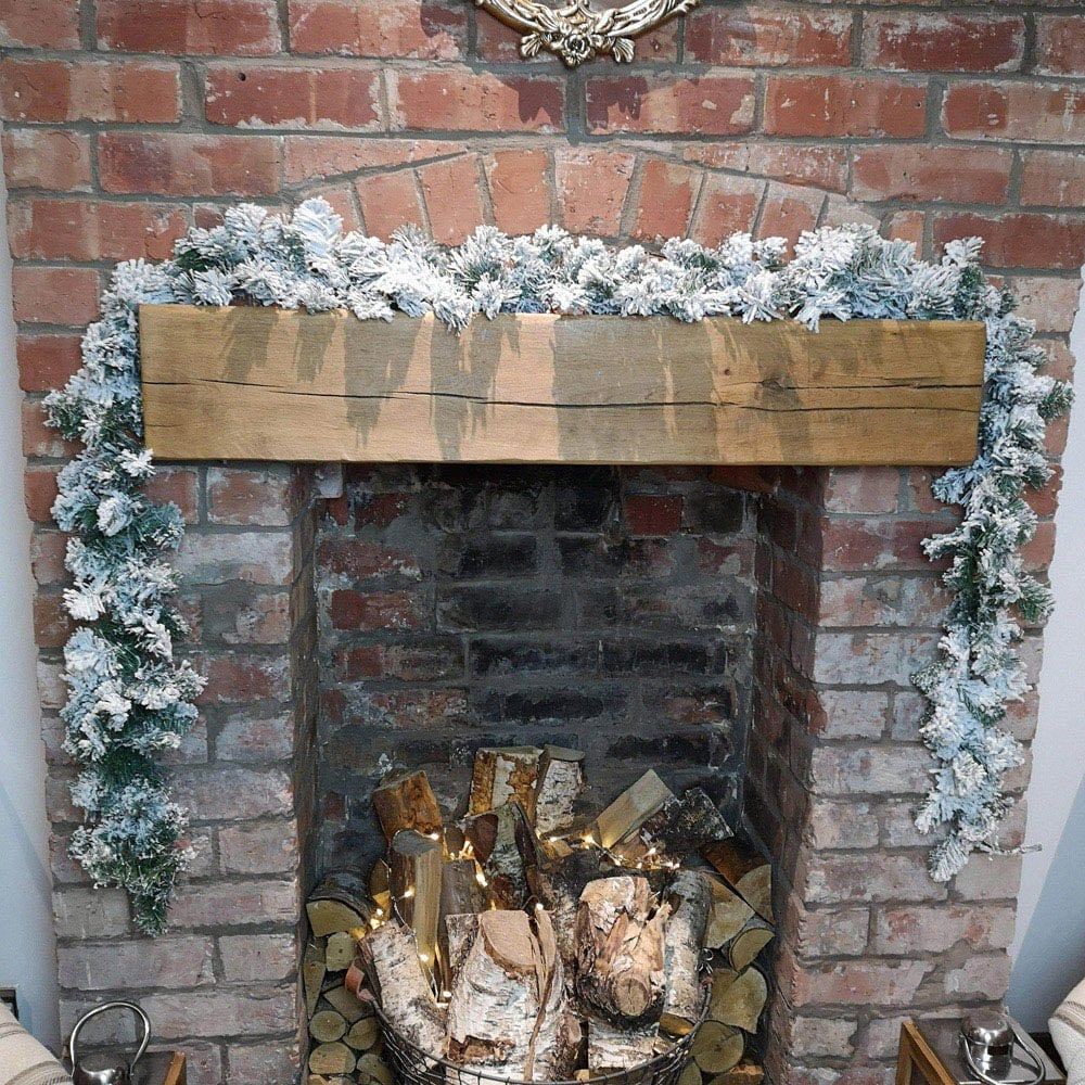 Samuel Alexander Kaemingk Snowflocked Christmas Garland 270cm Image 7
