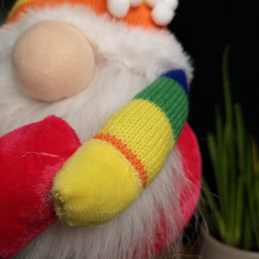 Samuel Alexander Rainbow Plush Large Standing Gonk Christmas Decoration Image 5