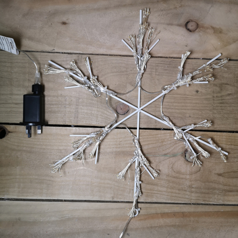 Samuel Alexander Warm White Snowflake Silhouette LED Christmas decoration 40cm Image 3