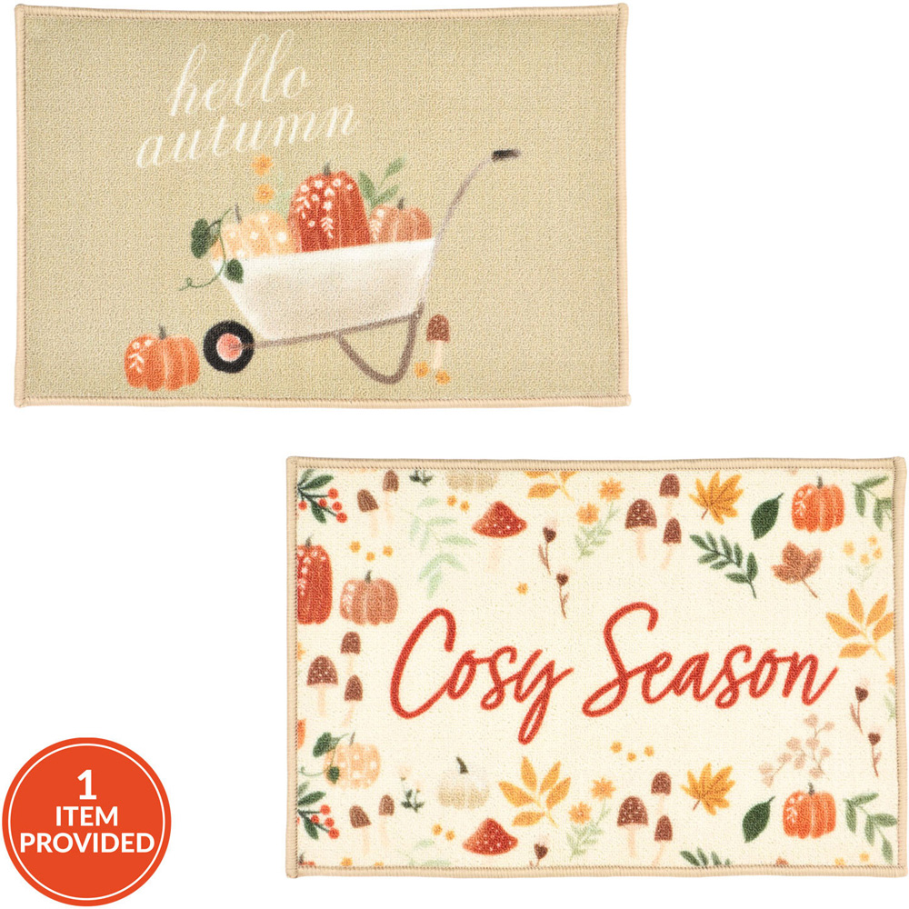 Autumn Print Washable Doormat Image 1
