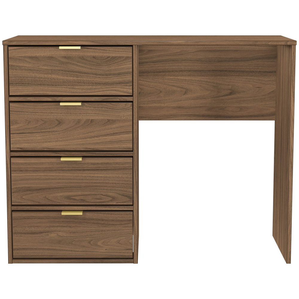 Crowndale Hong Kong 4 Drawer Carini Walnut Vanity Dressing Table Ready Assembled Image 3
