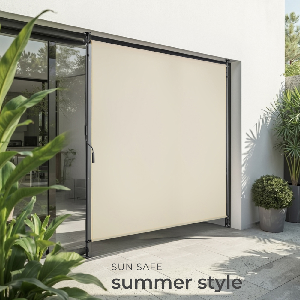 tectake Taija Beige Retractable Awning with Hand Crank 3.1 x 1.58m Image 7