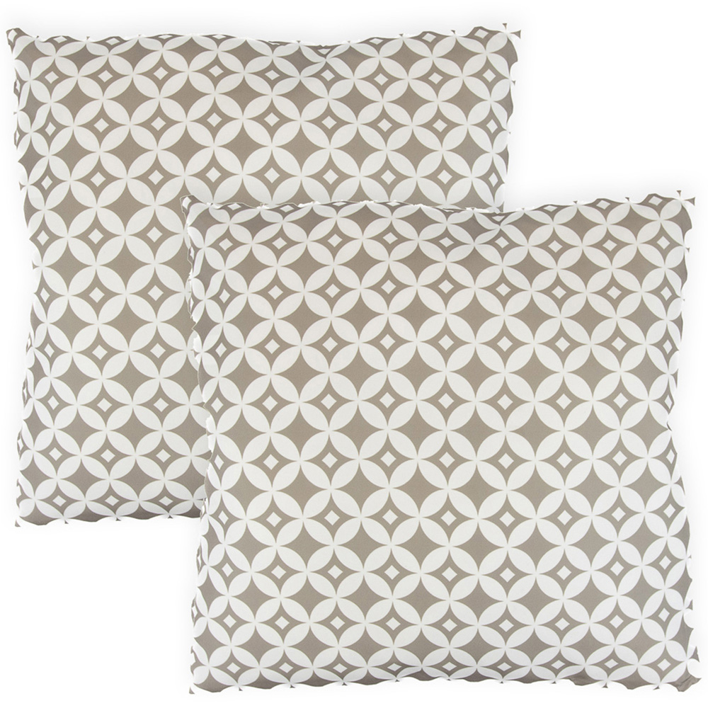 Streetwize White Diamond Outdoor Scatter Cushion 2 Pack Image 1