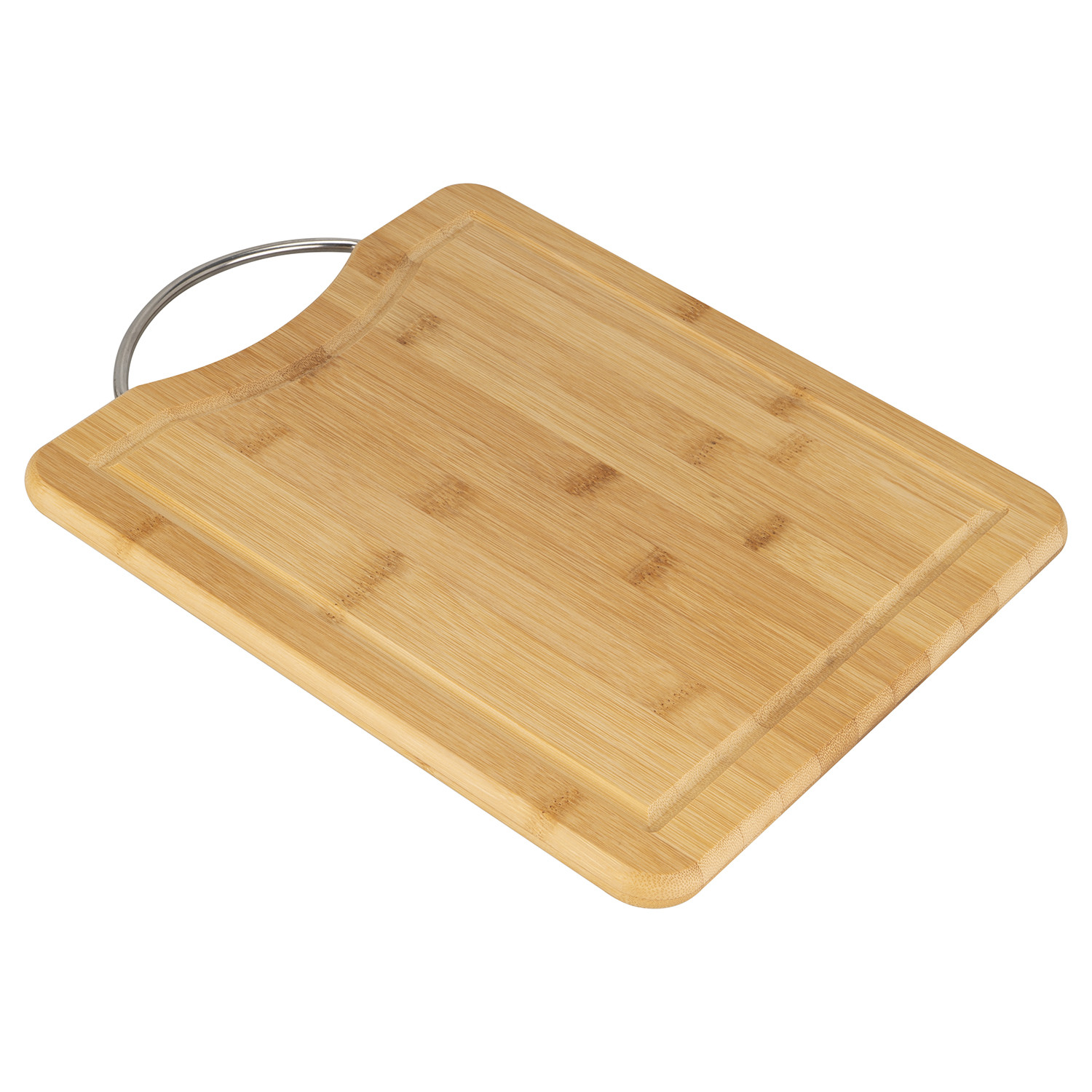 Medium Bamboo Chopping Board with Wire Handle Image 2