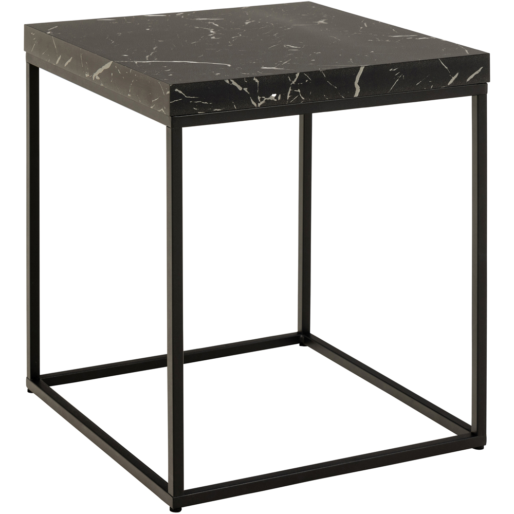 Florence Barossa Black Marble Marquina Top Side Table Image 3