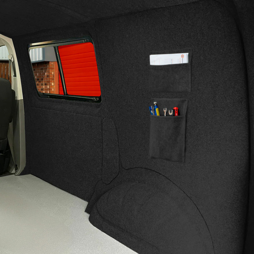 Monster Shop Anthracite Grey Van Carpet Lining and Storage Pouches Set Image 2