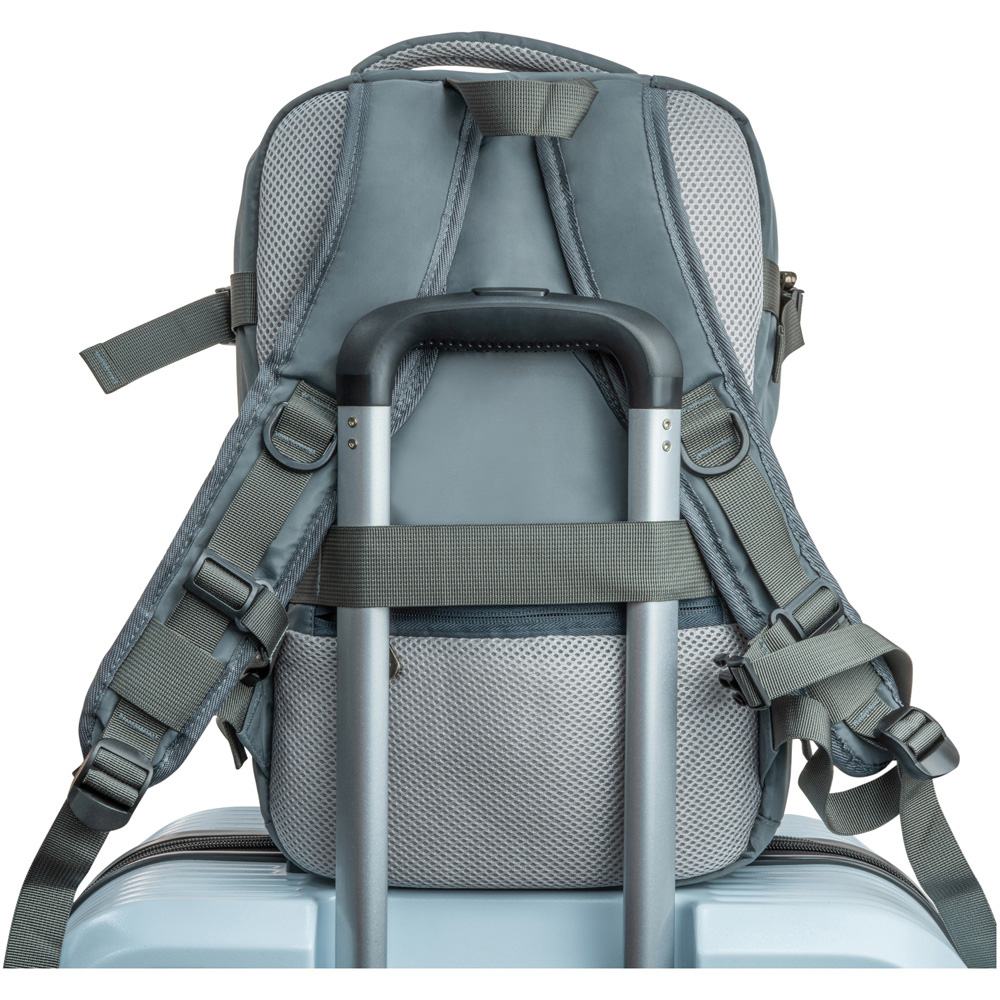 SA Products Grey Cabin Backpack with USB Port and Trolley Sleeve Image 9