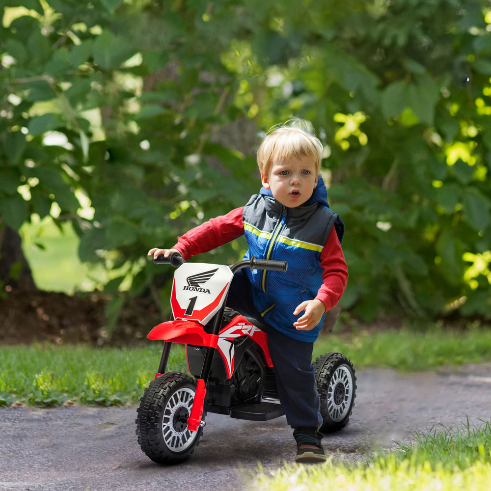 Tommy Toys Red Licensed Honda CRF450RL Kids Electric Motorbike with Horn Image 2