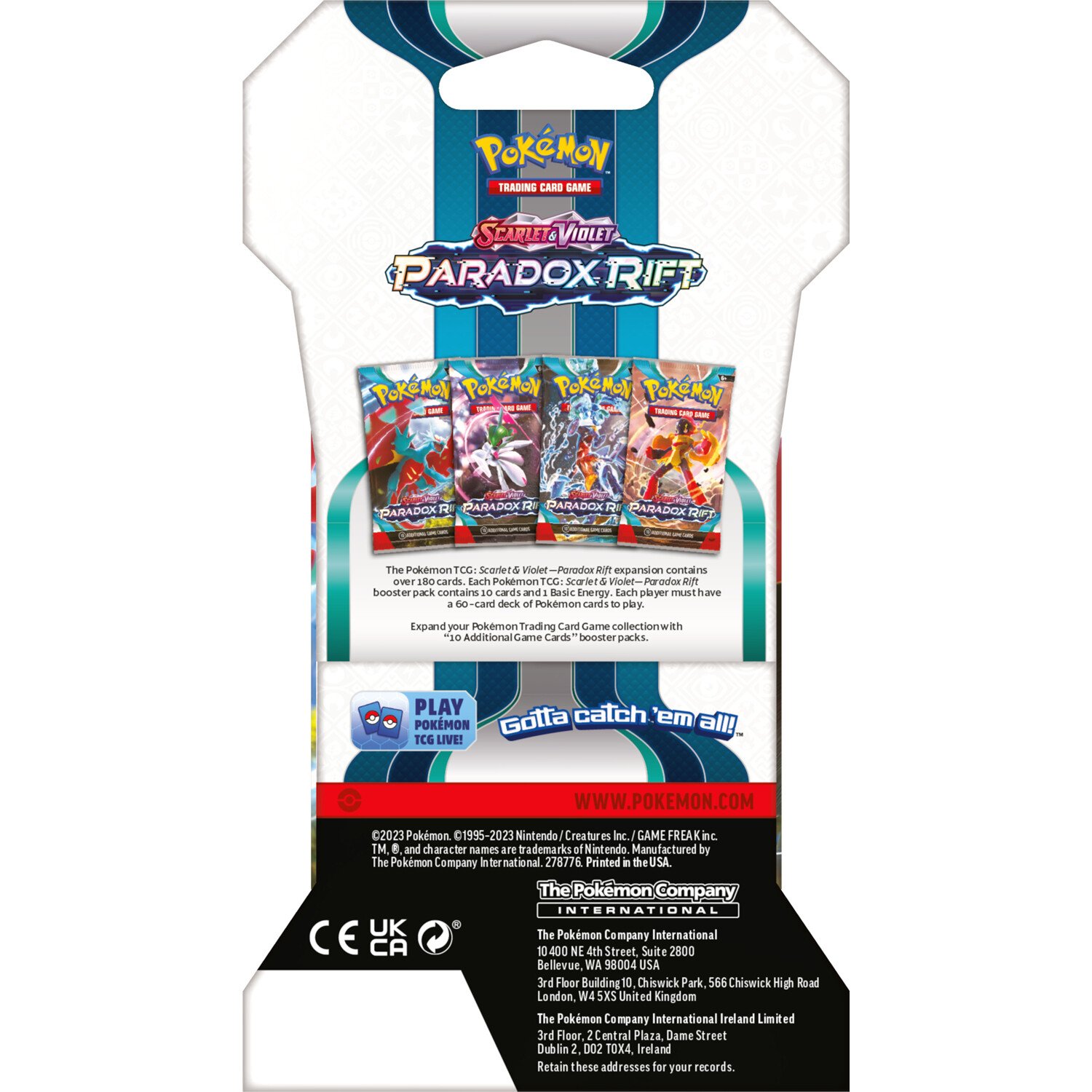 Pokemon Paradox Rift Sleeved Trading Card Game - Multicolour Image 2
