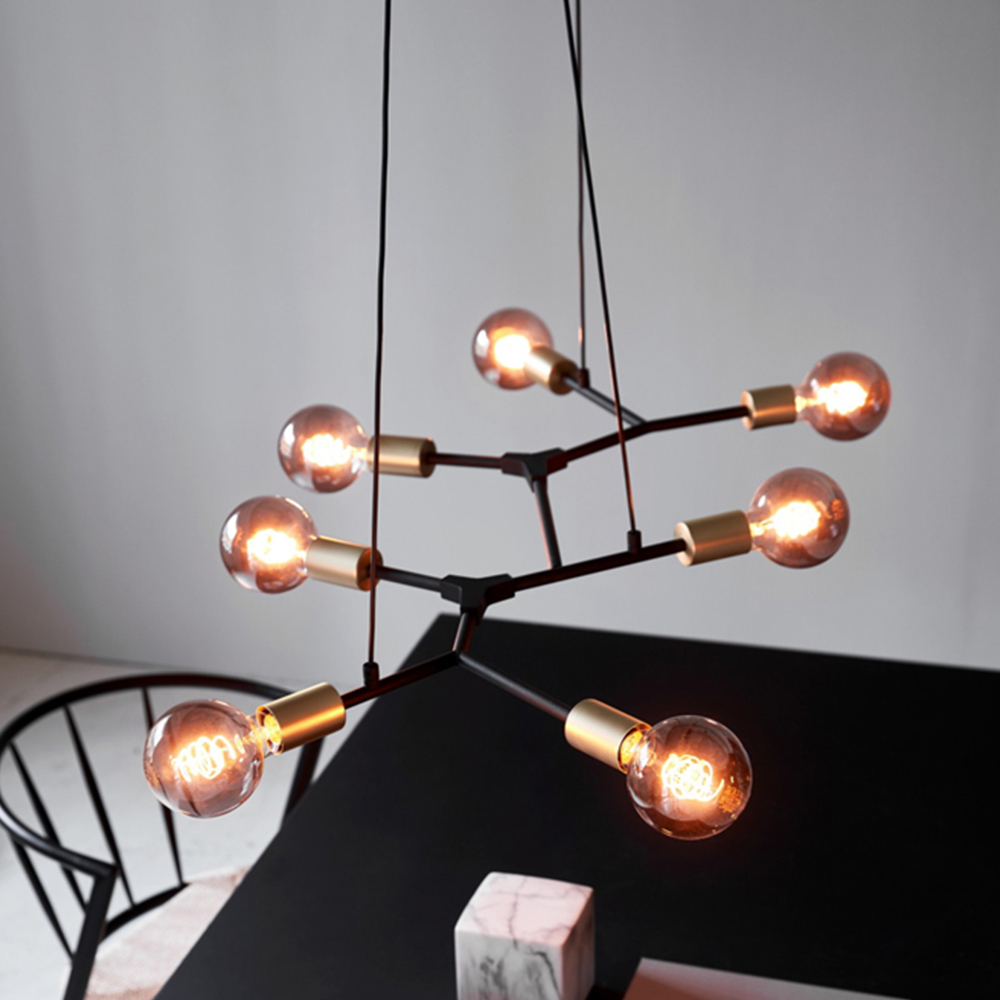 Nordlux Josefine 7 Spot Black Pendant Light Image 7