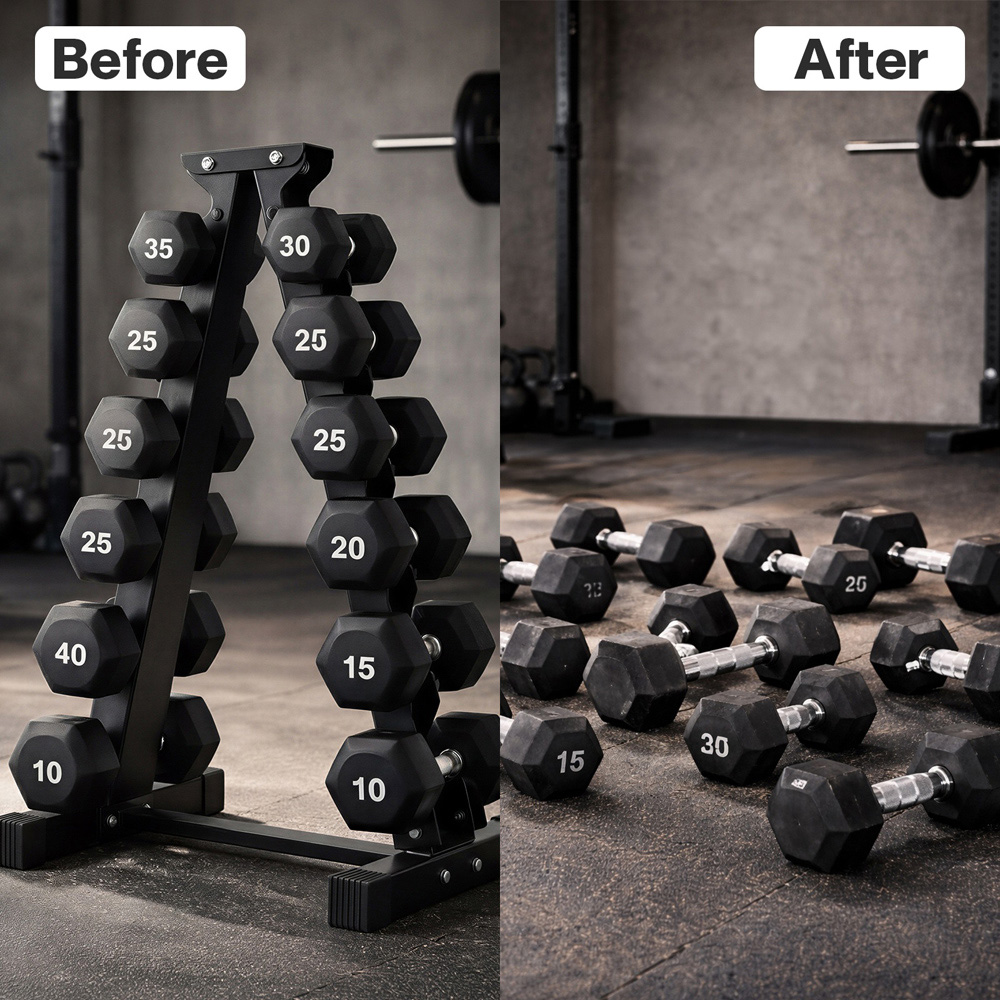 Centra 6-Tier Steel Dumbbell Rack Image 7