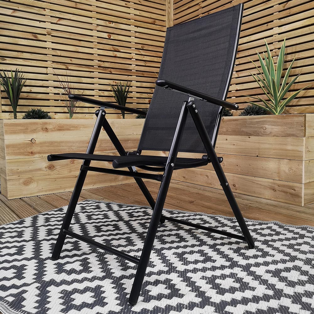 Samuel Alexander 6 Seater Rectangular Outdoor Dining Set with Grey Hanana Parasol and Base Image 5