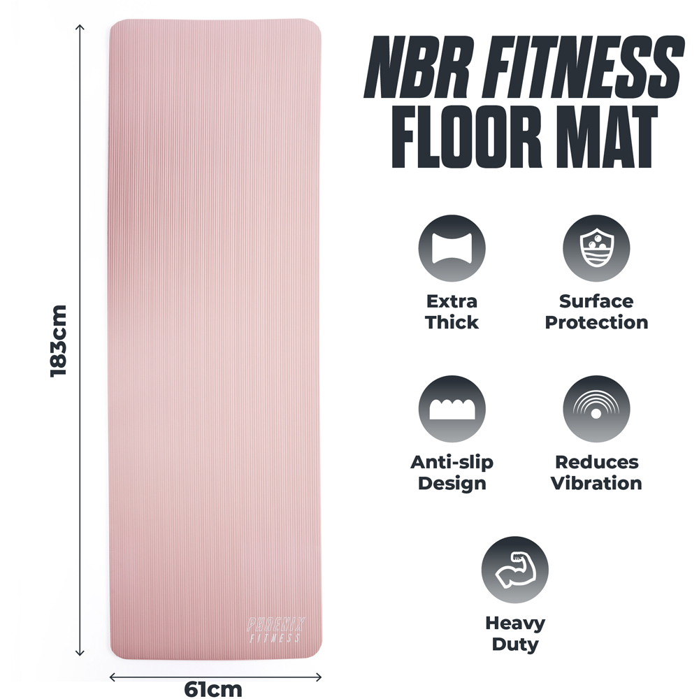Phoenix Fitness Pink NBR Floor Mat Image 5