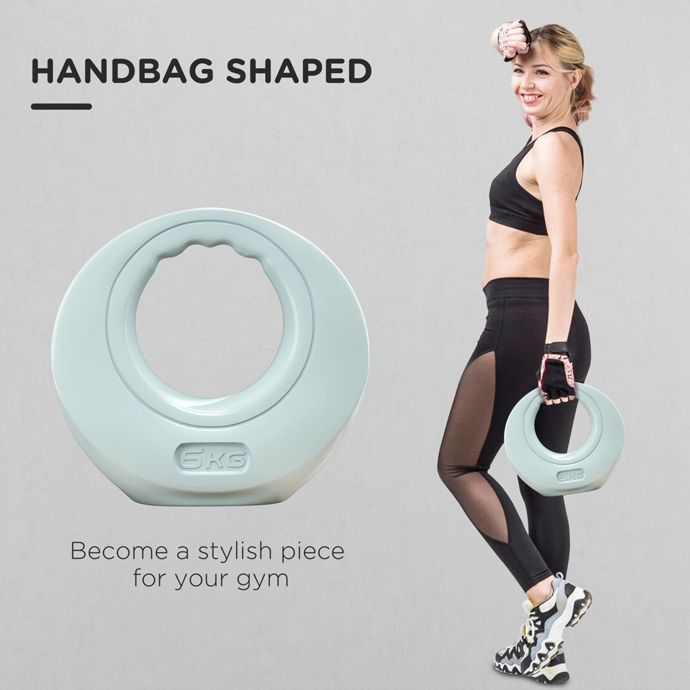 SPORTNOW Light Grey Soft Kettlebell with Wide Handle 6kg Image 6