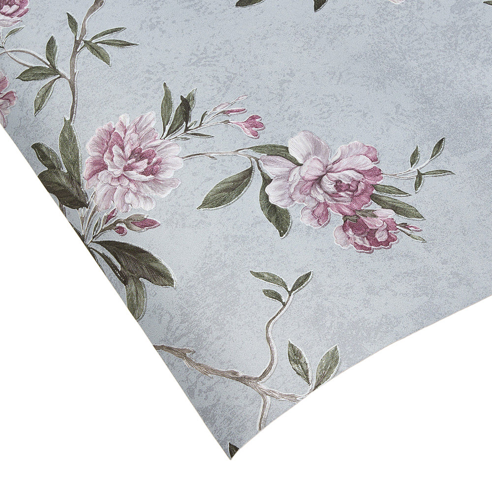 Living and Home Floral Pattern 3D Embossed Multicolour Non-Pasted Non-Woven Wallpaper Image 5