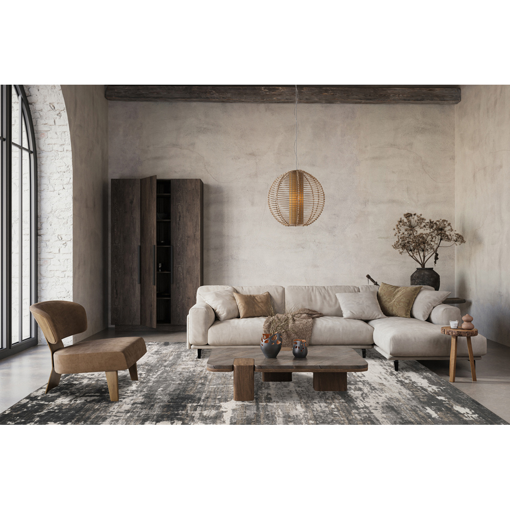 Mayfair Living Room Area Rug Metallic Sheen Contemporary Modern Abstract Design - Grey 200cm x 290cm Image 6