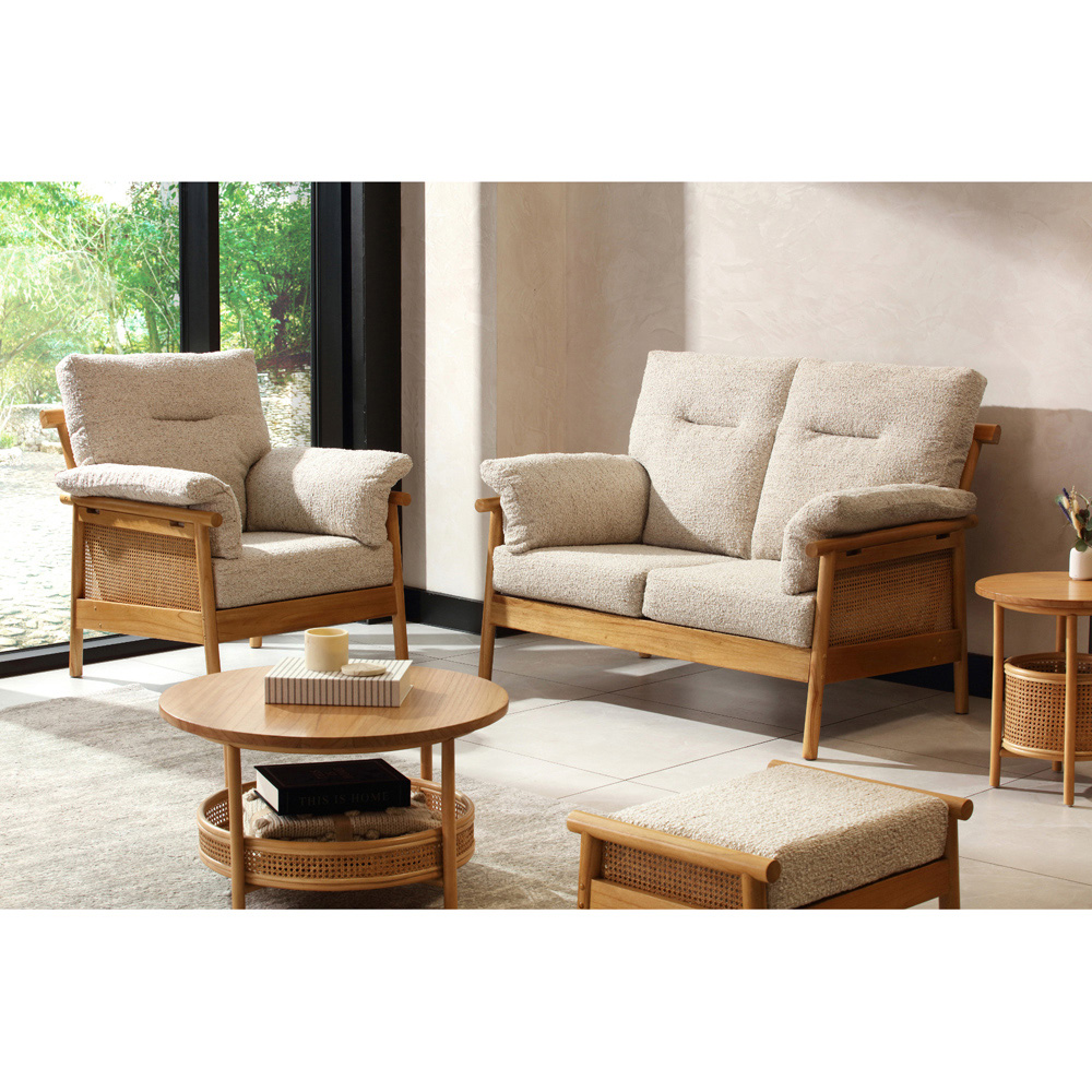 Desser Mindi 4 Seater Light Oak Natural Rattan Sutton Sofa Set Image 8