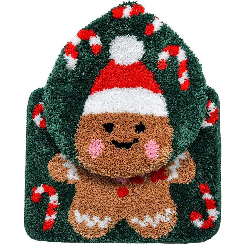 Gingerbread Toilet Seat Cover Set Image 1