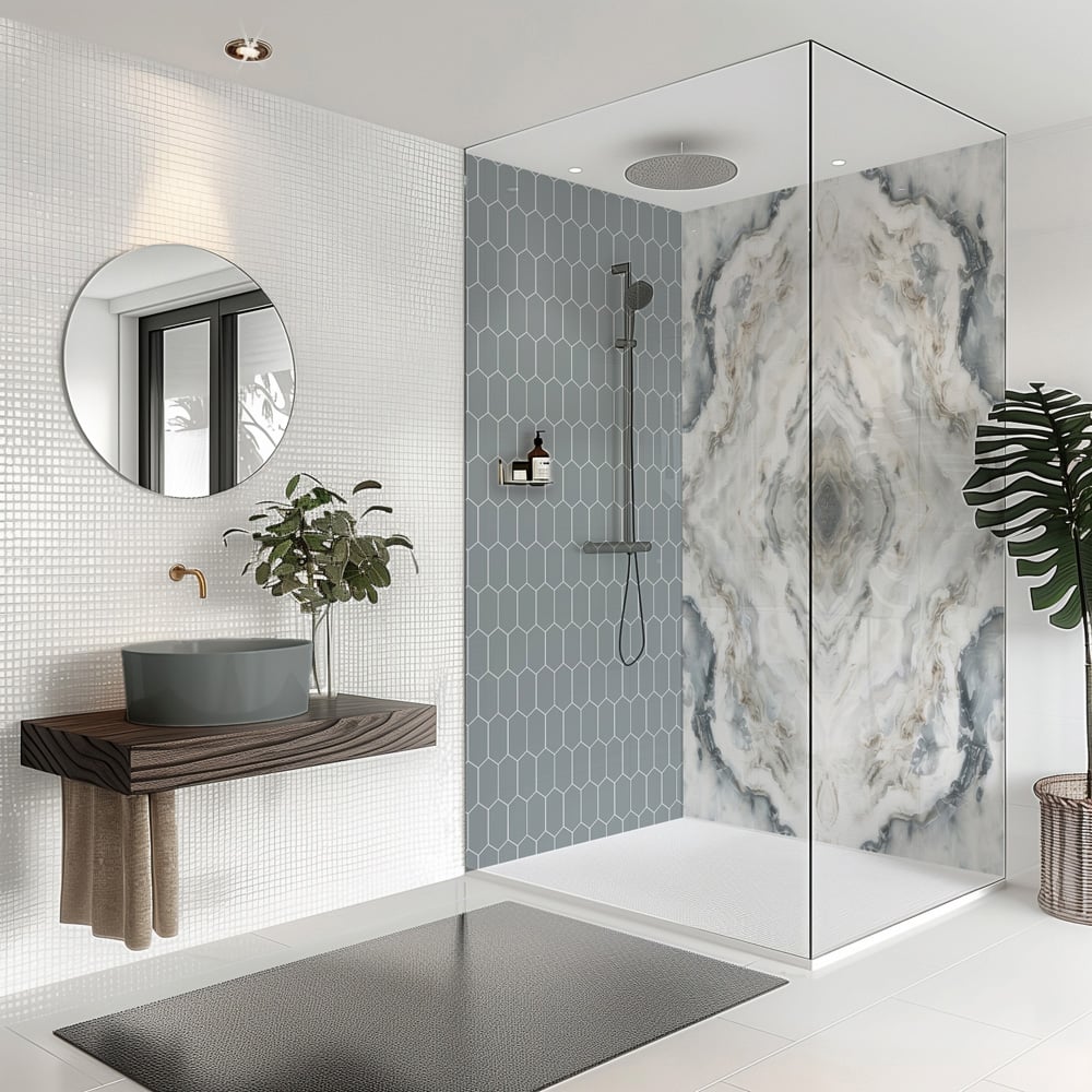 Splashbax Premium Artisan Persian Azul Di Bond Shower Panel 2400 x 1220mm Image 3