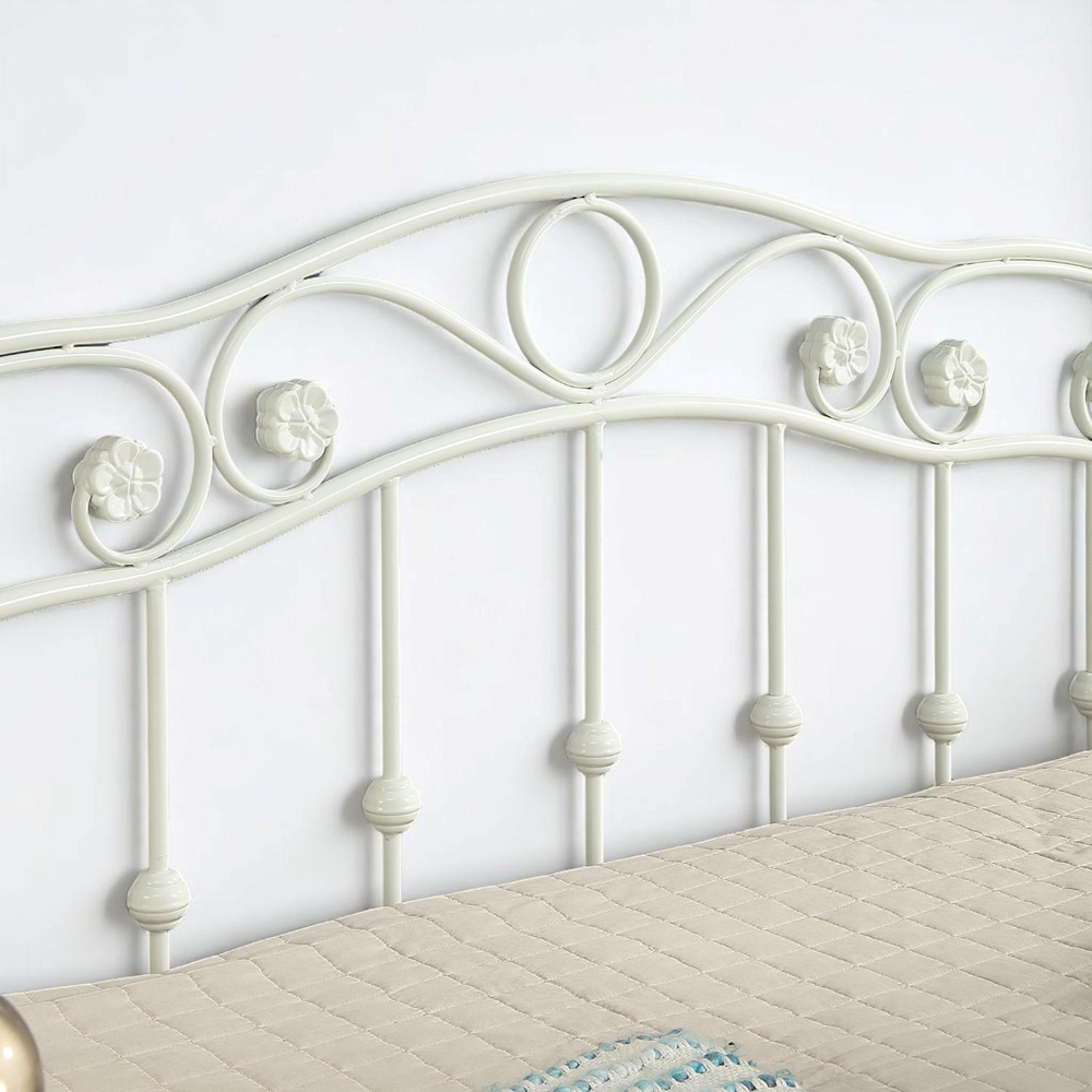 OAT Home Mayfair Single White and Brass and Black Guest Trundle Metal Day Bed Image 4