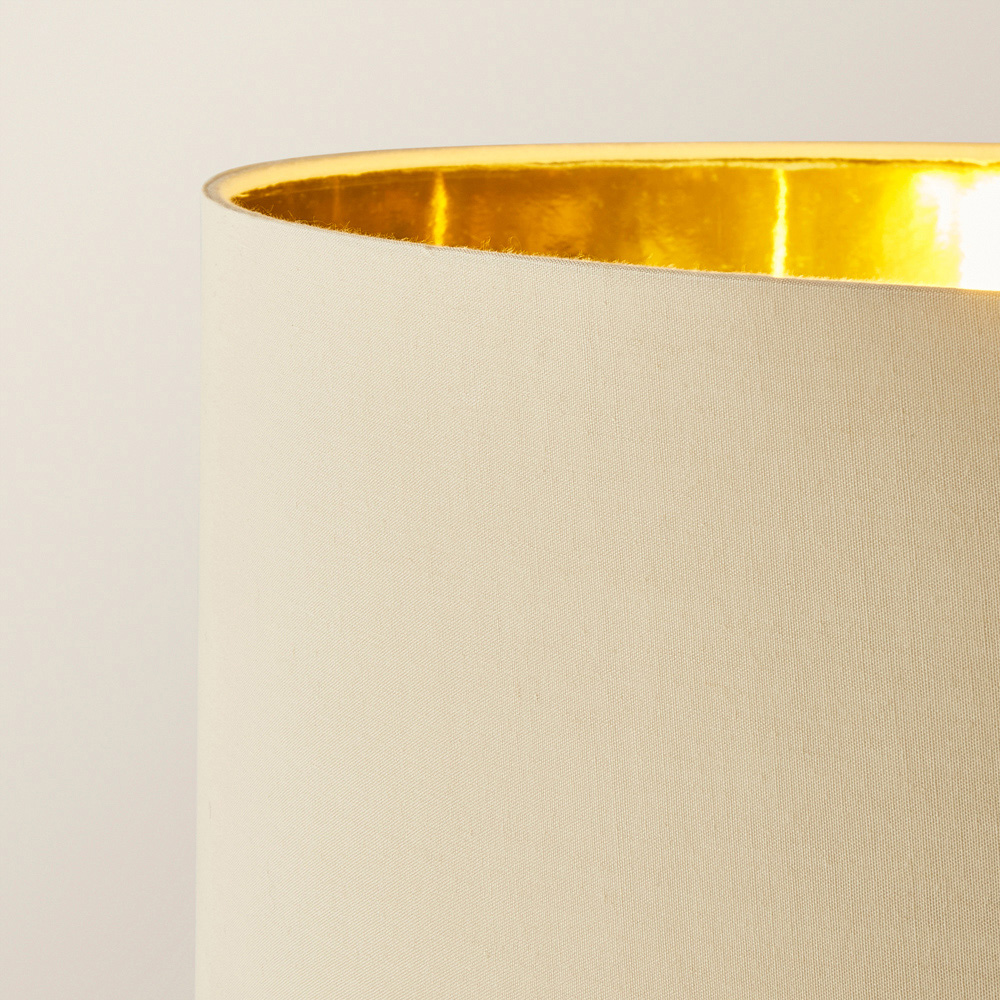 ValueLights Christina Beige and Gold Palm Leaf Floor Lamp and Bulb Image 3