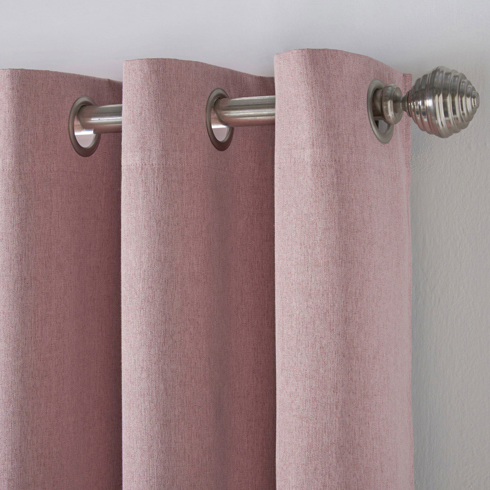 Alan Symonds Blush Linen Look Blackout Ring Top Eyelet Curtains 161 x 137cm Image 3
