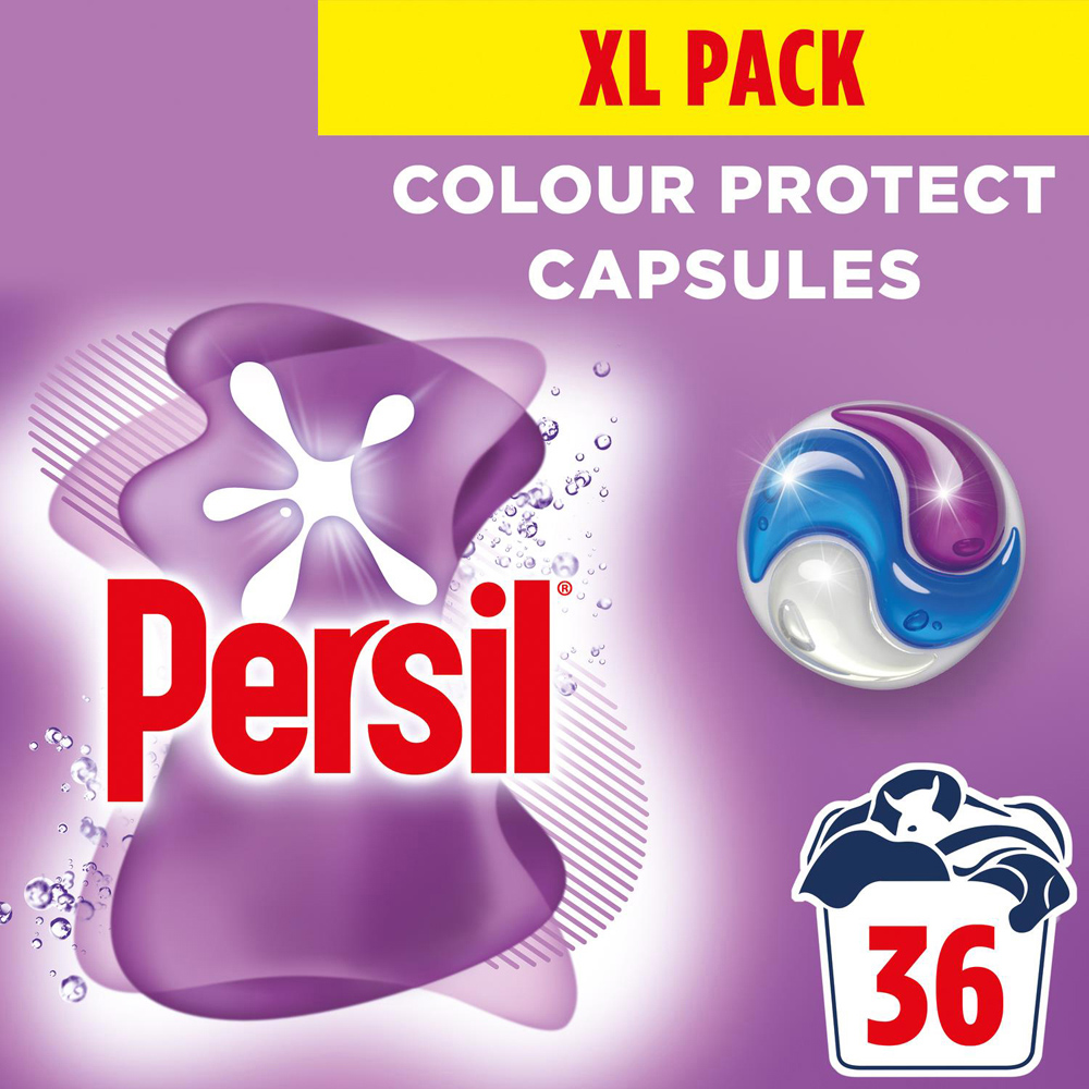 Persil Colour Protect 3 in 1 Washing Capsules XL 36 Washes 4 Pack Image 6