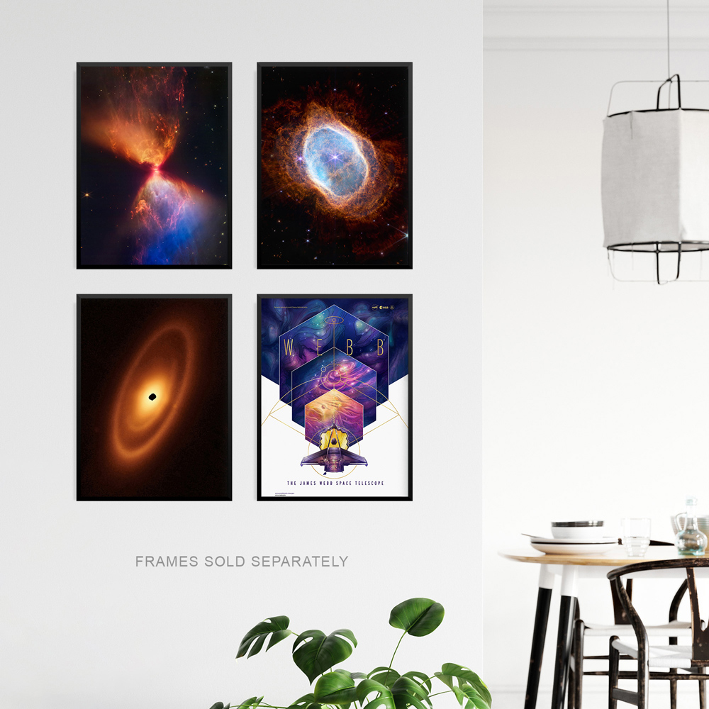 Artery8 NASA James Webb Space Telescope Fiery Hourglass Fomalhaut Wall Art Print 30 x 41cm 4 Pack Image 3