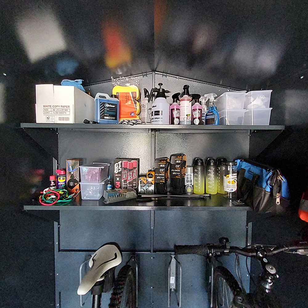 Asgard Centurion 5 x 14ft Double Door Cream High Security Bike Shed Image 5