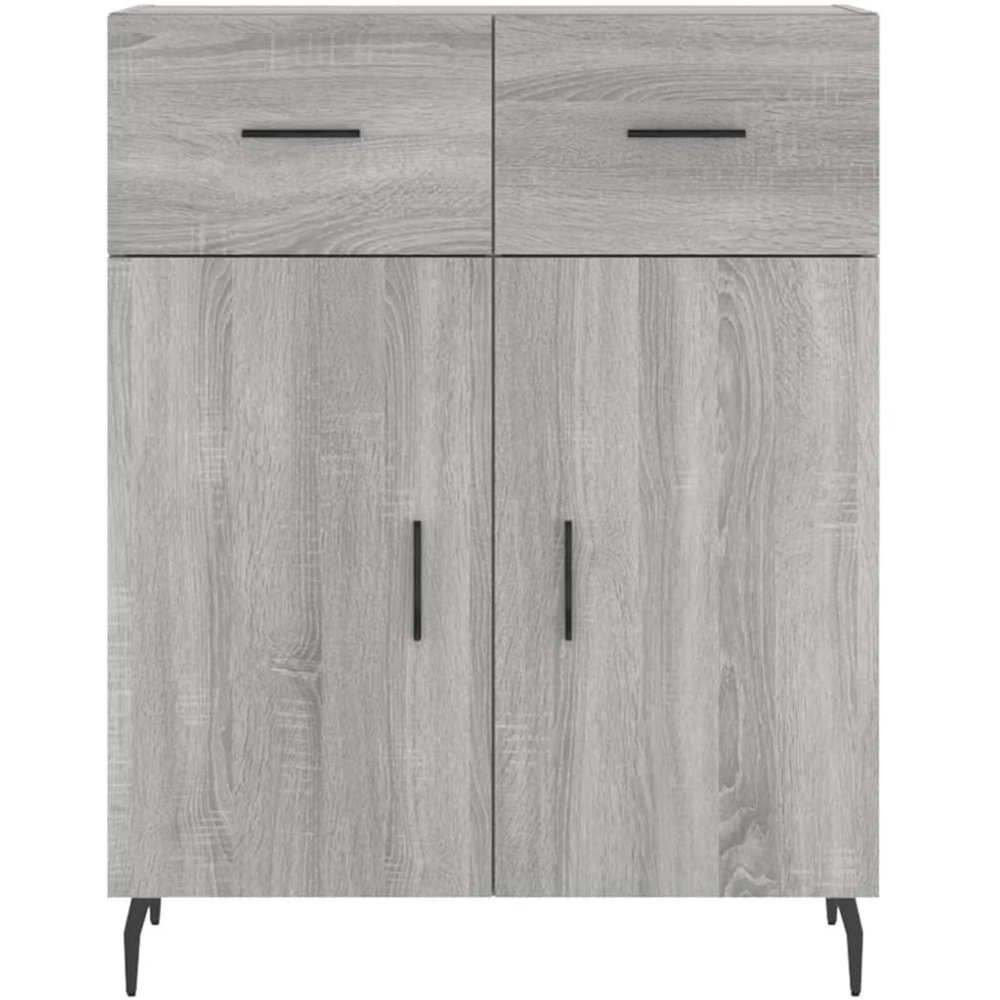 vidaXL 4 Door 2 Drawer Grey Sonoma Highboard Image 8