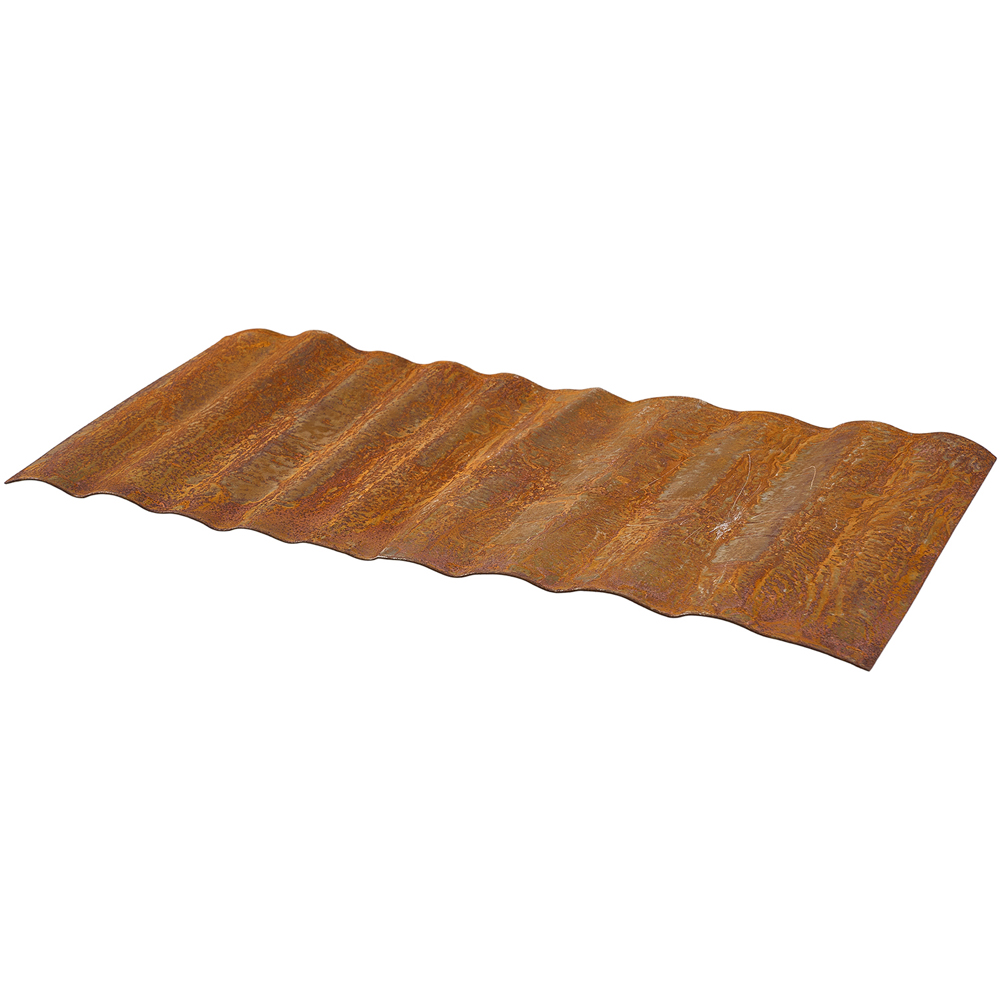 Living and Home 6m x 15.5cm Brown Metal Corrugated Flexible Garden Edging Image 5