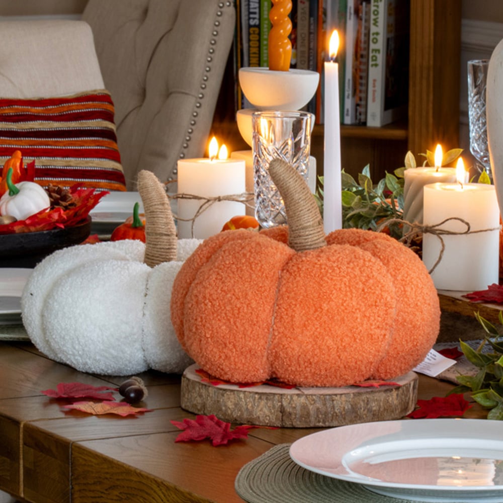 Global Gizmos White Pumpkin Decoration 23cm Image 5