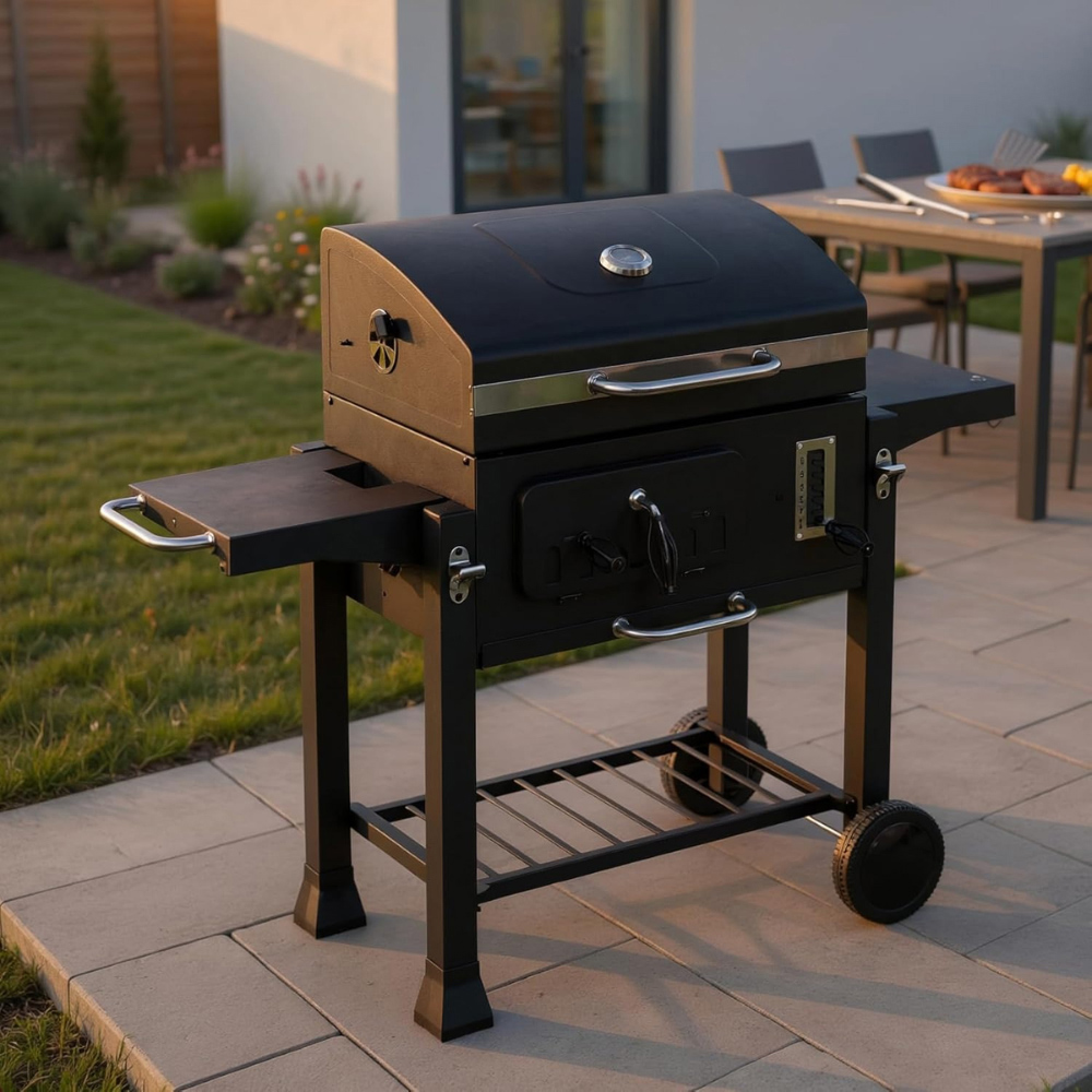 Blazebox 24 inch Trolley Charcoal BBQ Grill Image 8
