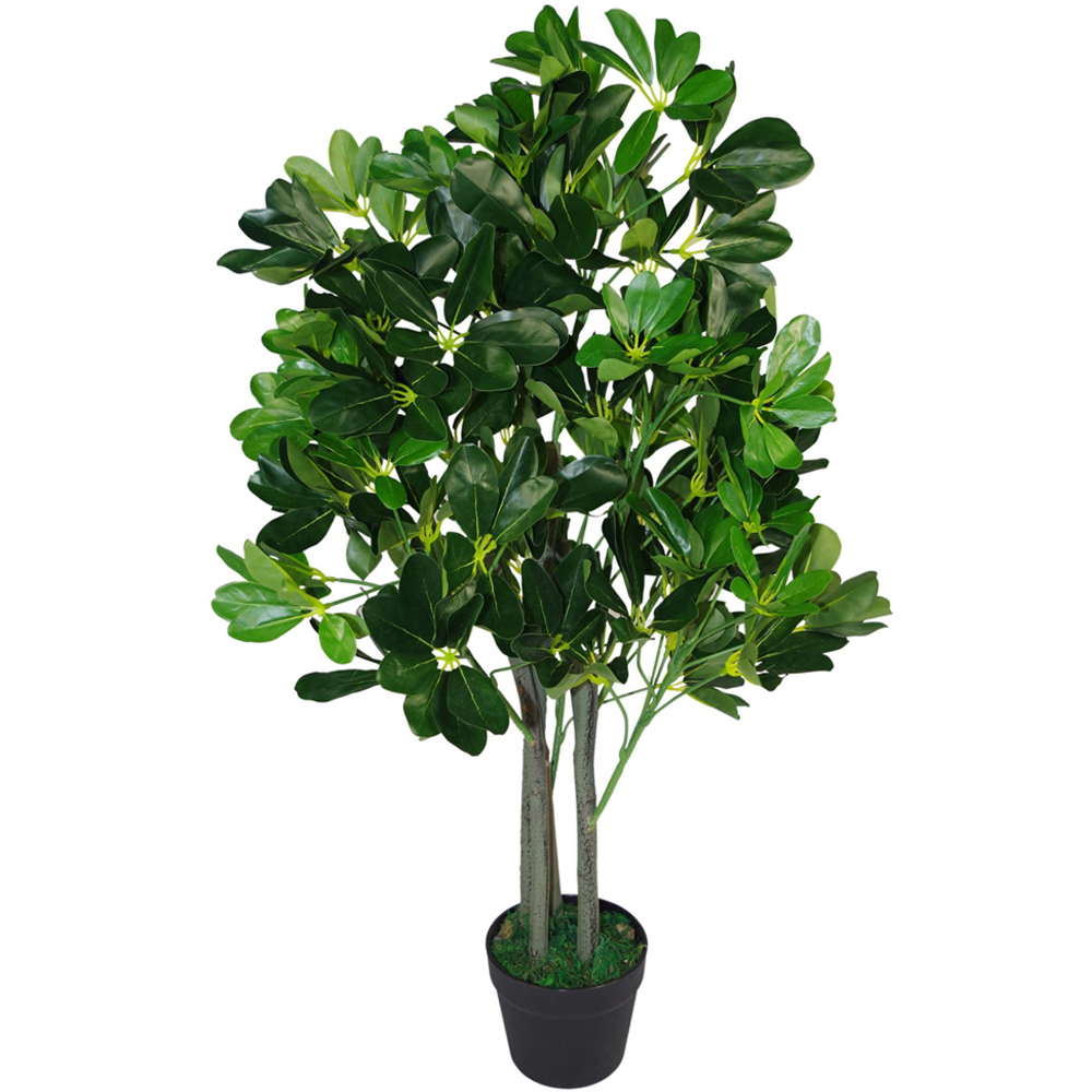Leaf Arboricola Ficus Artificial Tree Pot 3ft Image 1